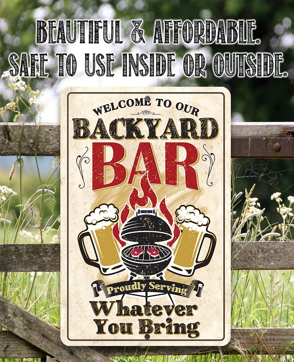 Backyard Bar - Metal Sign