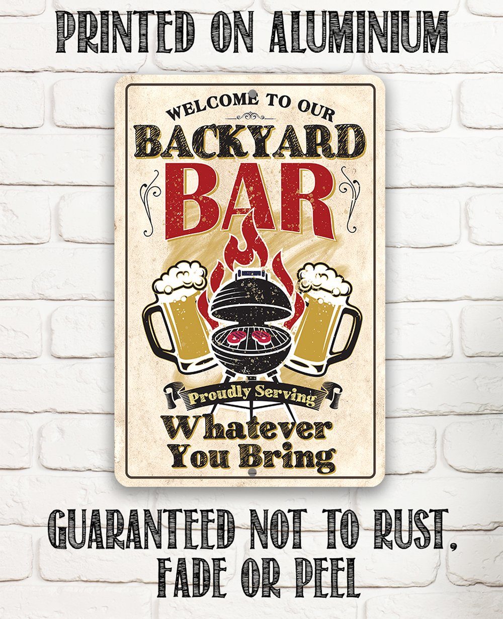 Backyard Bar - Metal Sign
