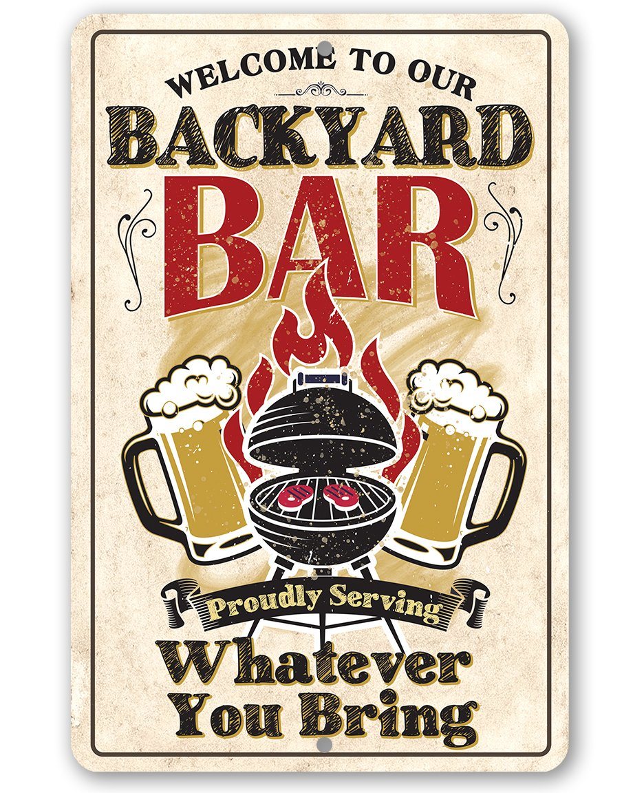 Backyard Bar - Metal Sign