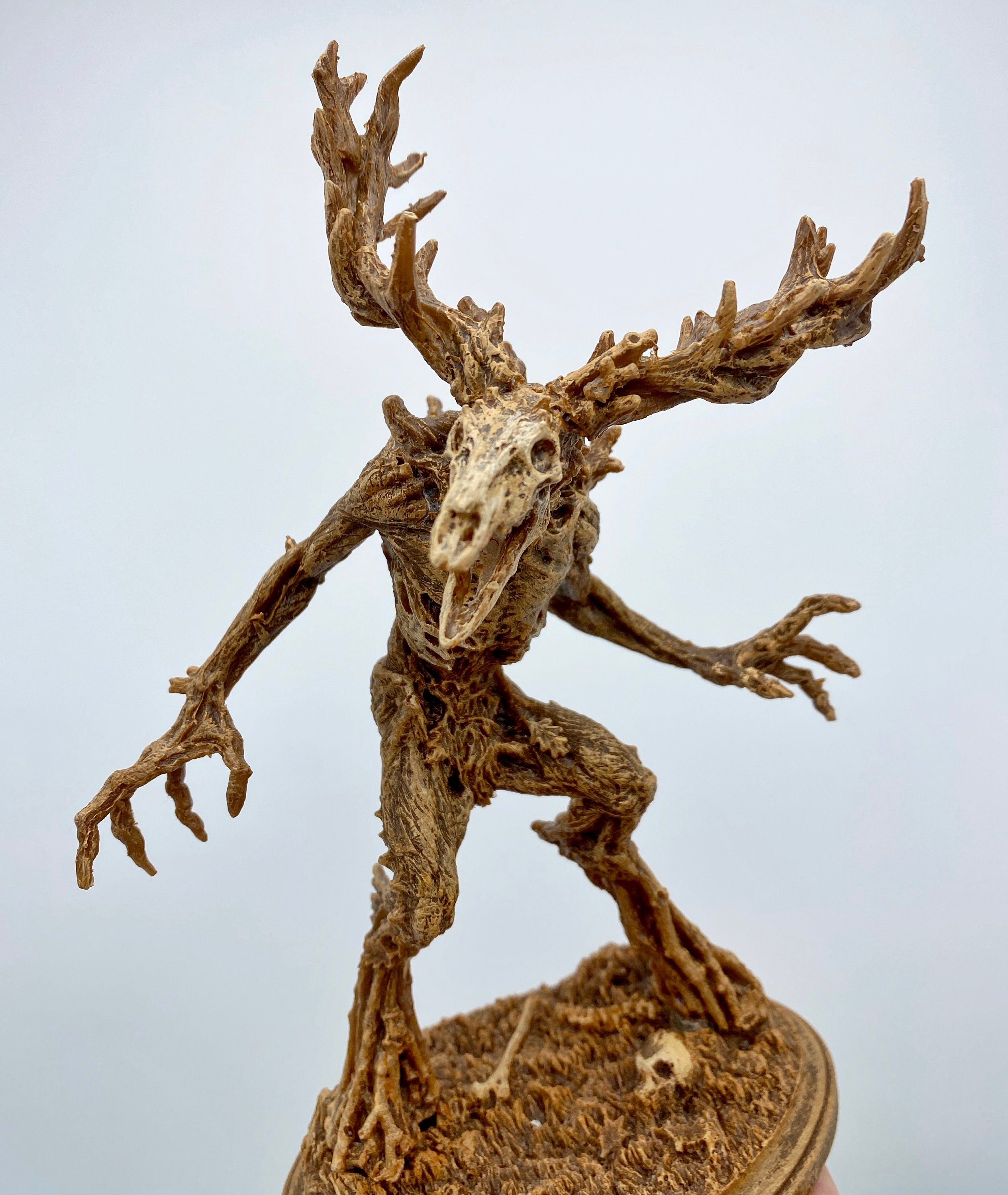 Leshen/ Wendigo Statue, Half Scale Sculpture | Mythical Creature Figurine | Folklore Legendary Wendigo Figurine. Fantasy Art Decor