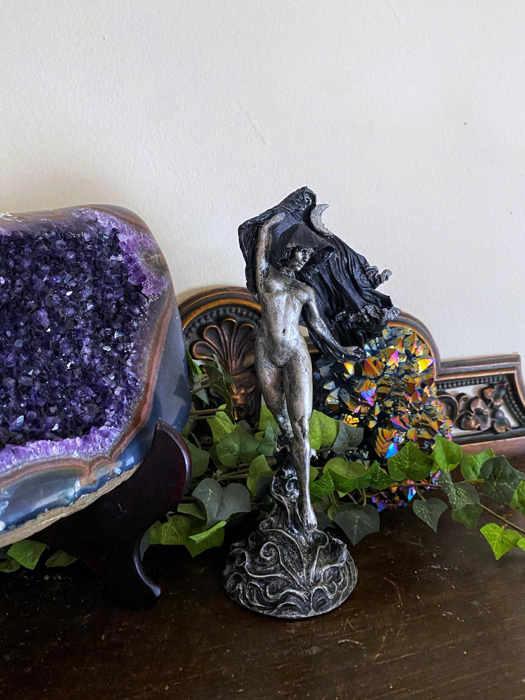 Nyx, the Goddess of the Night Statue, Half Scale | Mythological Deities Figurine | Myths and Legends Character| Mythic Art for Gothic Decor