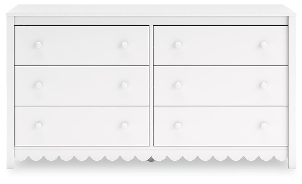 Hallityn - Six Drawer Dresser - White