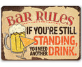 Bar Rules - Metal Sign