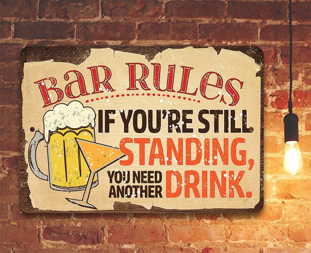 Bar Rules - Metal Sign