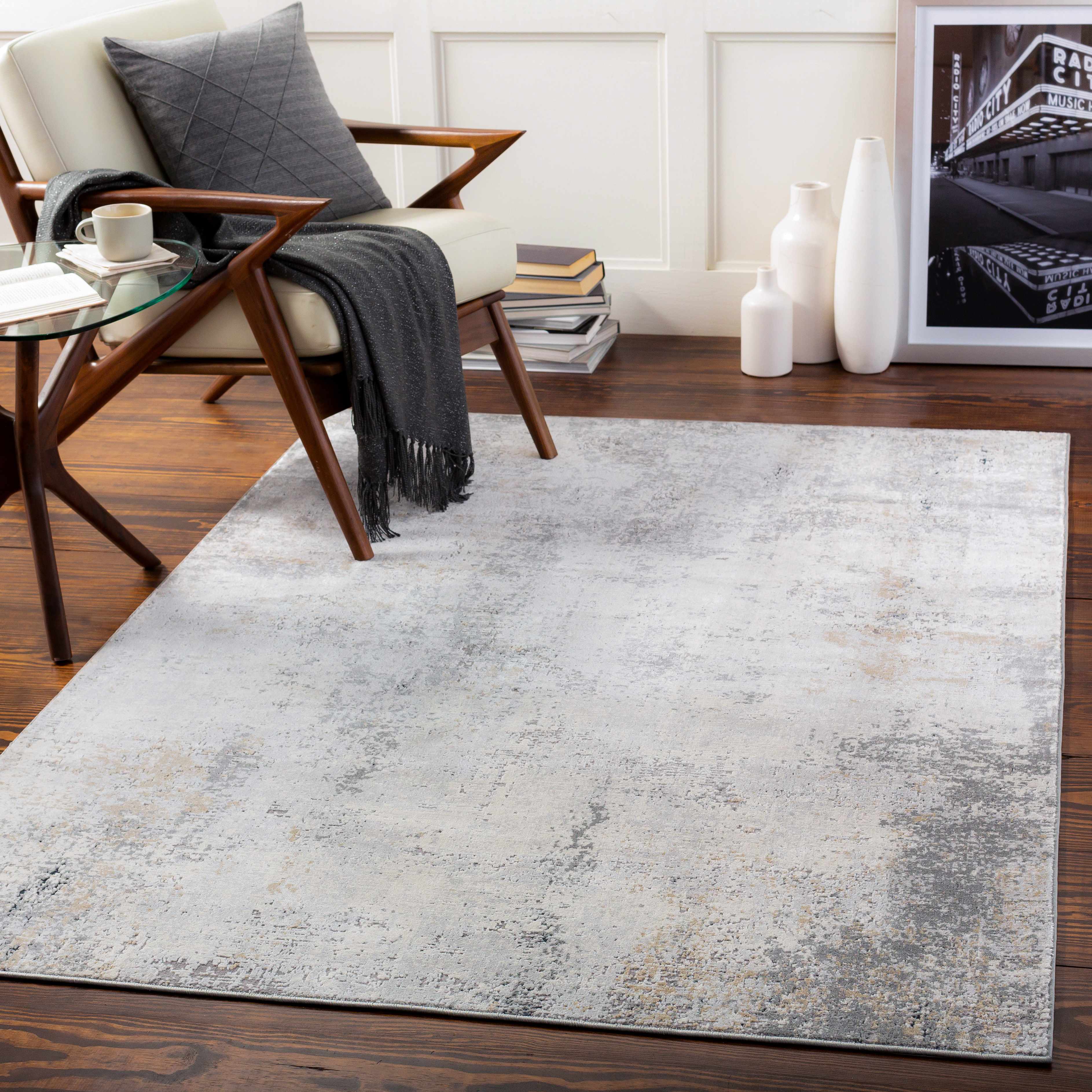 Baranduda Abstract Gray Luxe Rug - Clearance
