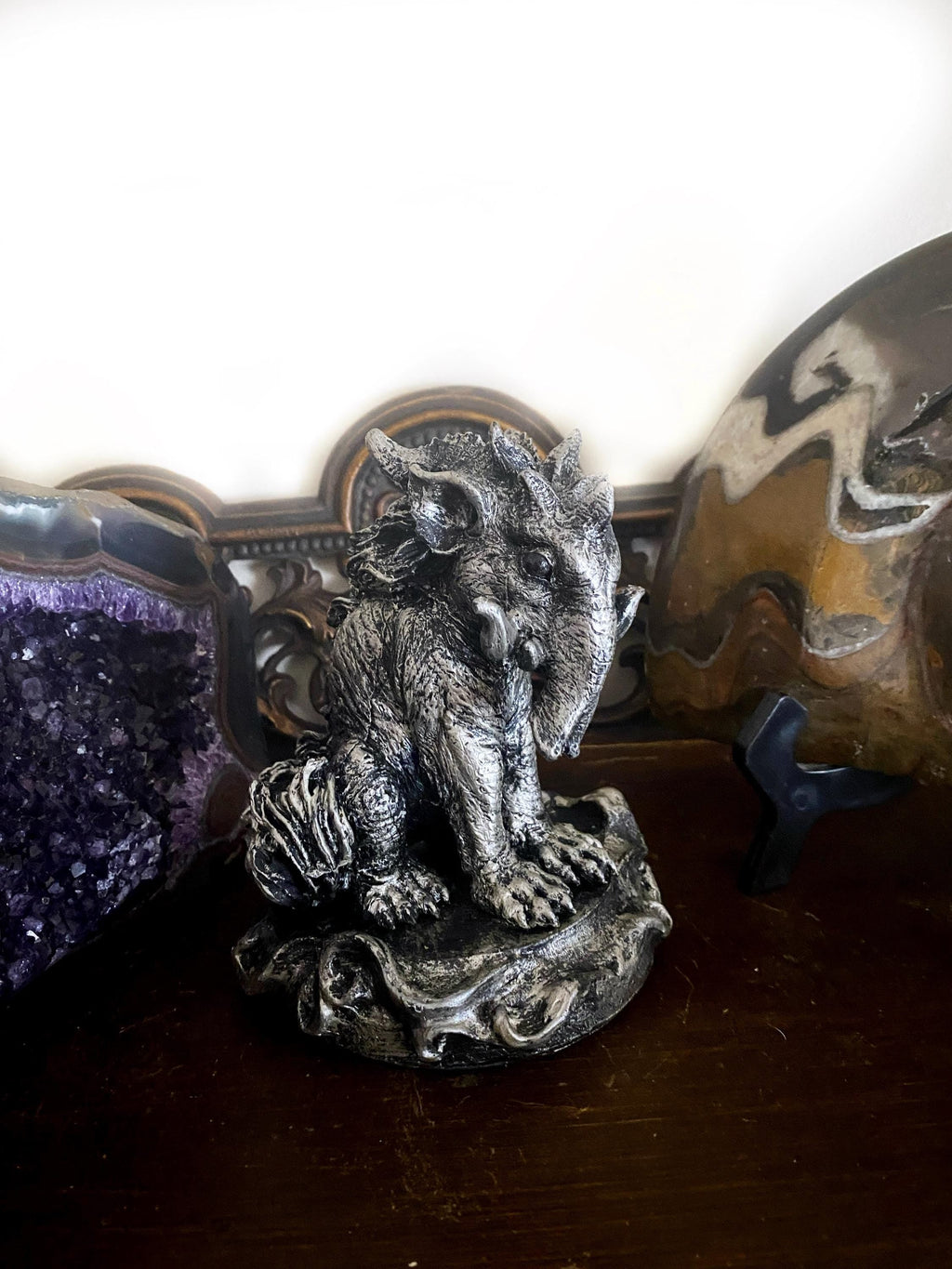 Baku, the Dream Guardian Statue, Hand Painted Resin Sculpture | Mythical Creature Figurine | Unique Japanese Baku Figurine. Fantasy Art Gift
