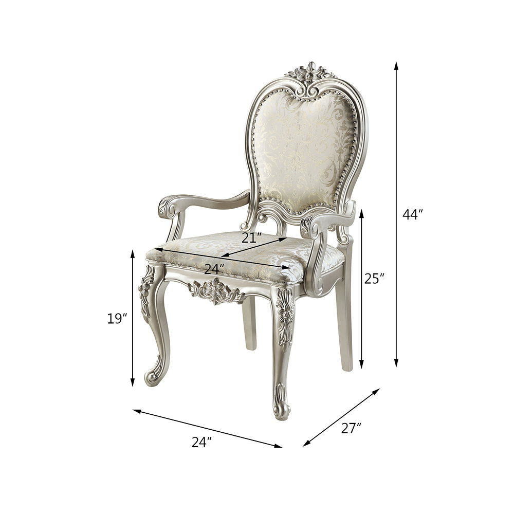 Bently - Arm Chair (Set of 2) - Fabric & Champagne