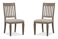 Lancaster - Dining Side Chair With Upholstered Seat (Set of 2) - Dovetail Gray