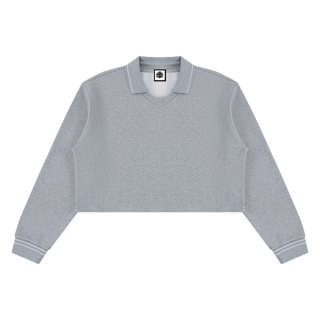 Loki & Ivy Women’s Crop Collared Sweatshirt