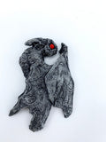 Mothman Magnet, Hand Painted Resin Sculpture | Cryptid Fantasy Decor | Moth Man Magnet for Horror and Gothic Decor