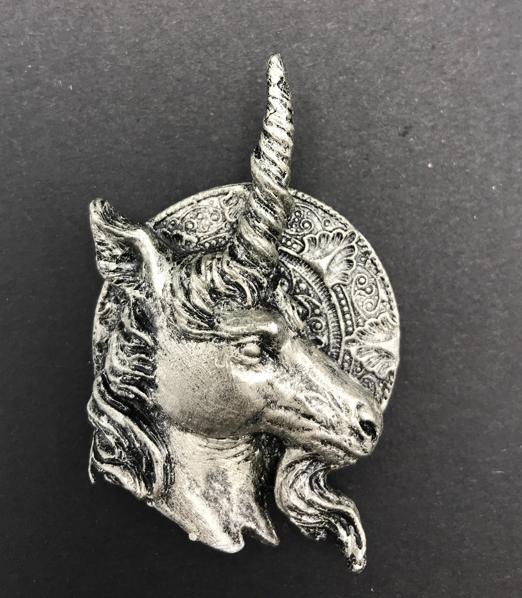 Unicorn Magnet, Hand Painted Resin Sculpture | Mythic Fantasy Decor | Legendary Unicorn Magnet for Fantasy and Gothic Decor