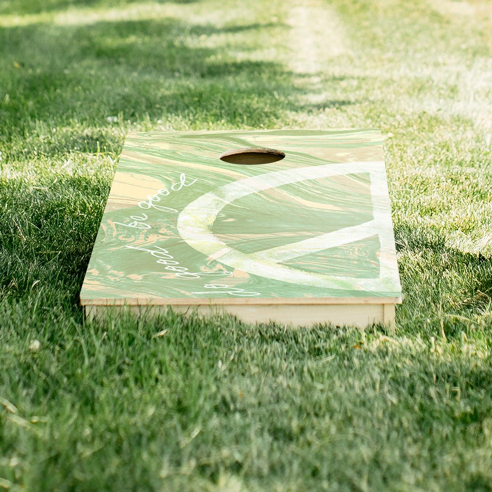 Be Good, Do Good Peace Star Cornhole Boards