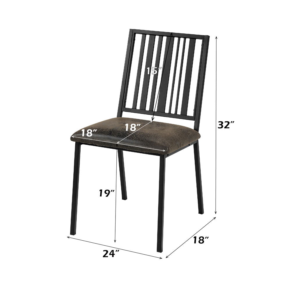 Zudora - Side Chair (Set of 2) - Synthetic Leather & Black