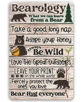 Bearology, What We Can Learn From a Bear - Metal Sign
