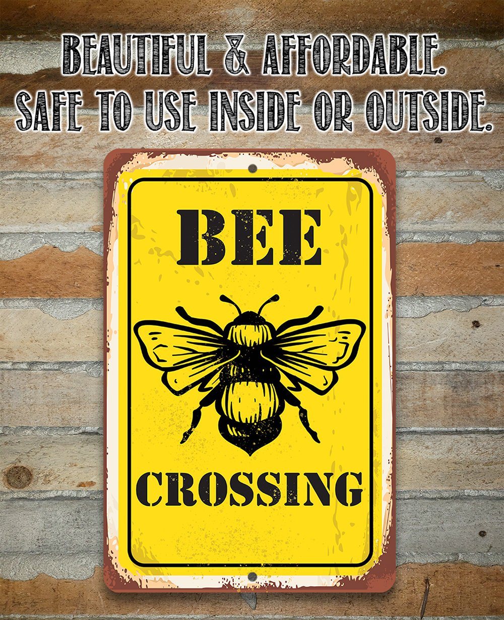 Bee Crossing - Metal Sign