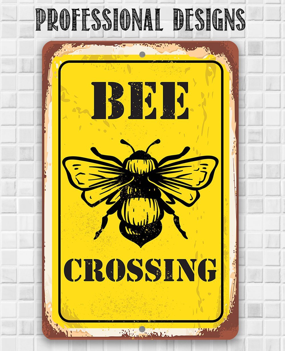 Bee Crossing - Metal Sign