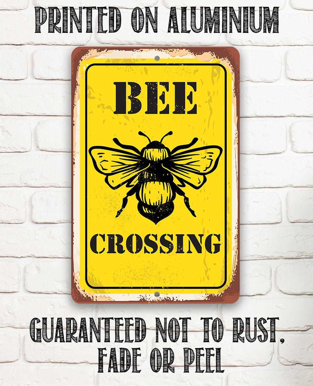 Bee Crossing - Metal Sign