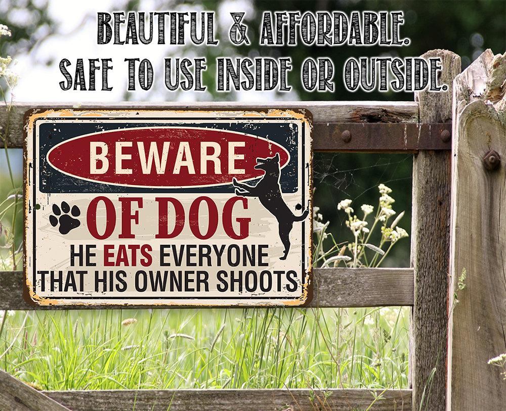 Beware of Dog - Metal Sign
