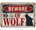 Beware of Wolf - Metal Sign