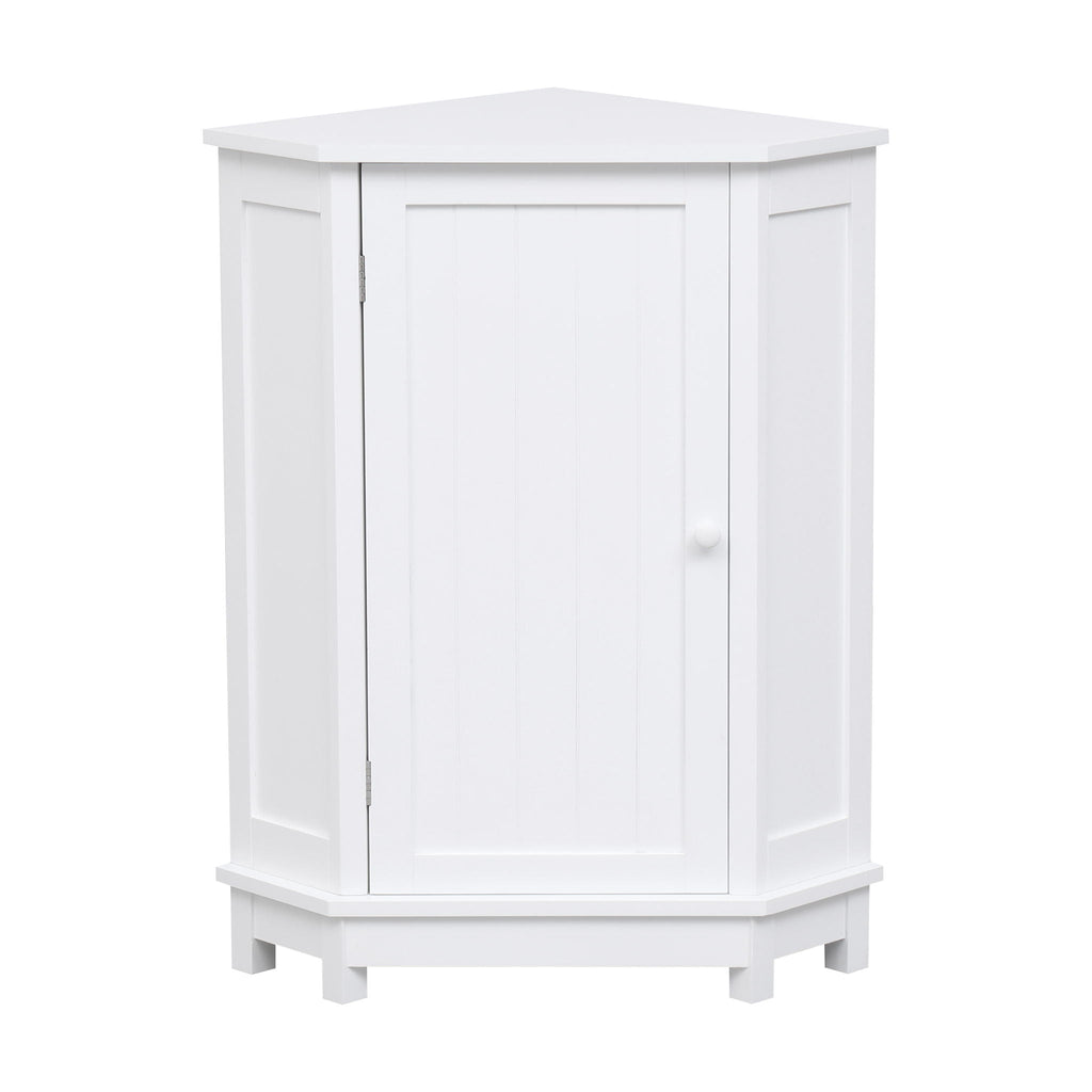 Bathroom Cabinet Triangle Corner Storage Cabinet With Adjustable Shelf Modern Style