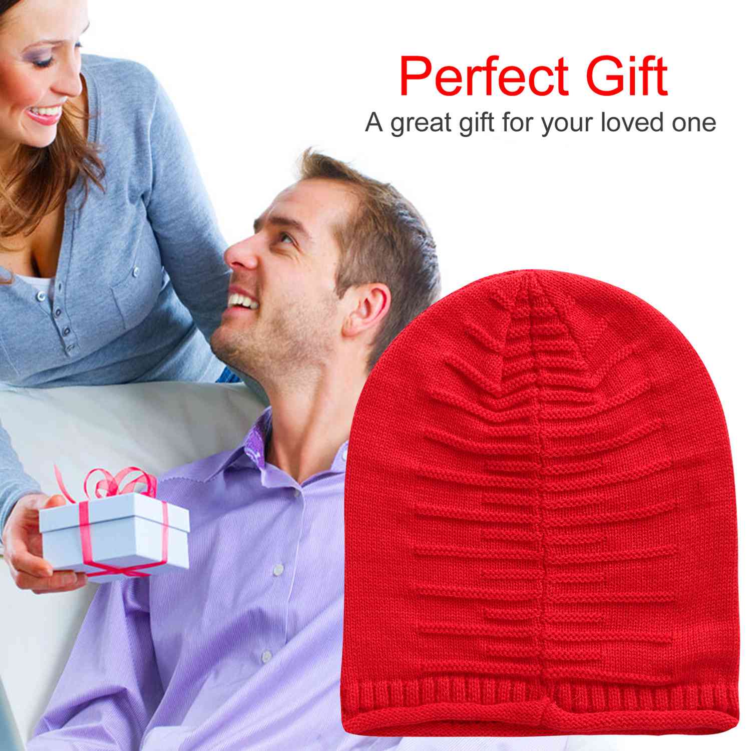 Unisex Knit Beanie Hat Winter Warm Hat Slouchy Baggy Hats Skull Cap 5 Colors