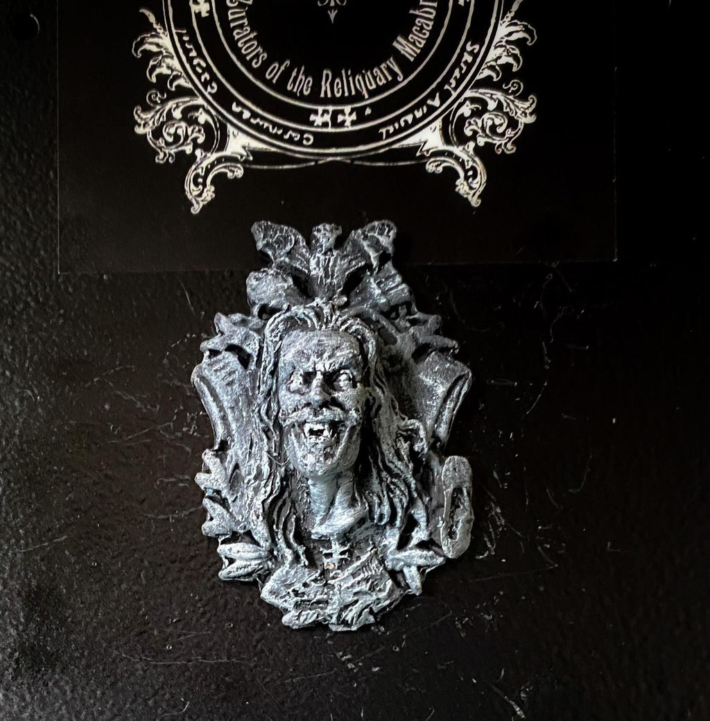 Dracula: Vlad the Impaler Magnet, Hand Painted Resin Sculpture | Gothic Fantasy Decor | Vampire Magnet for Fantasy and Gothic Decor