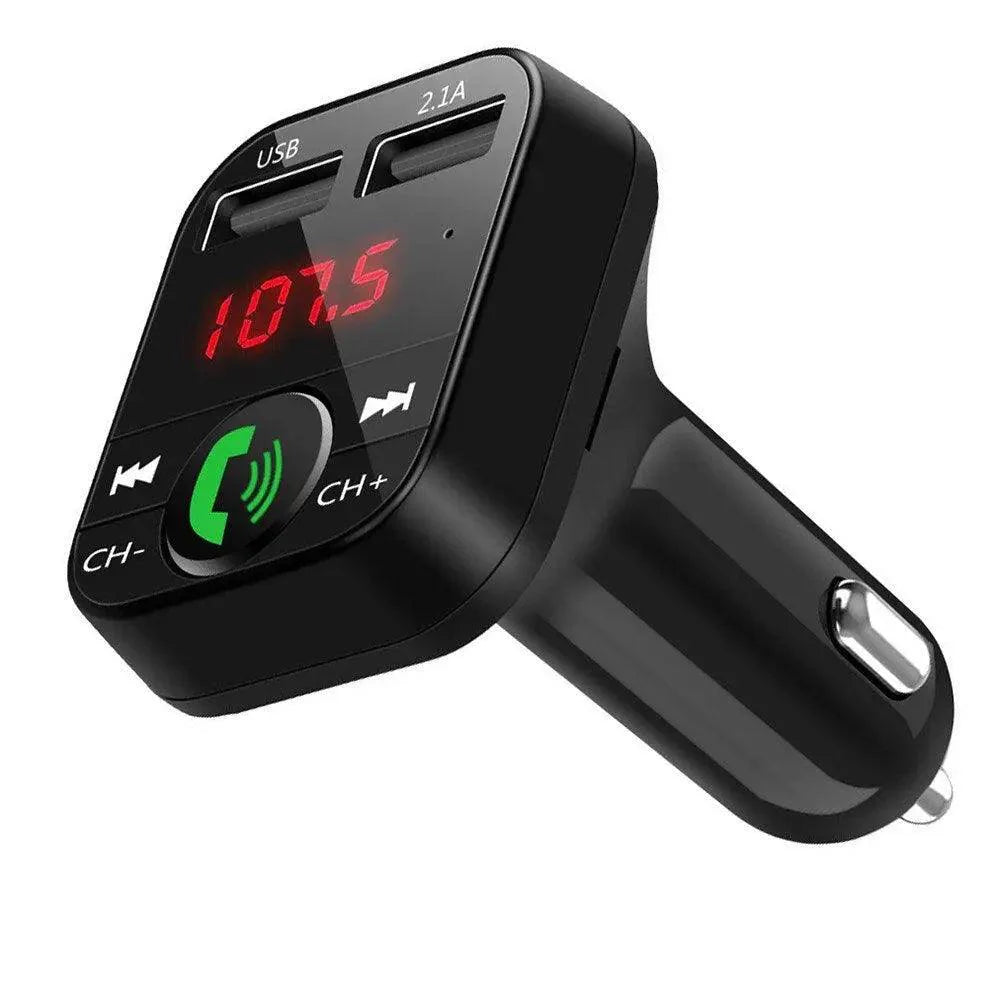 Black Car Bluetooth Wireless Hand-free Transmitter Dual USB Charger Music Player For Cars Easy Use Gadget