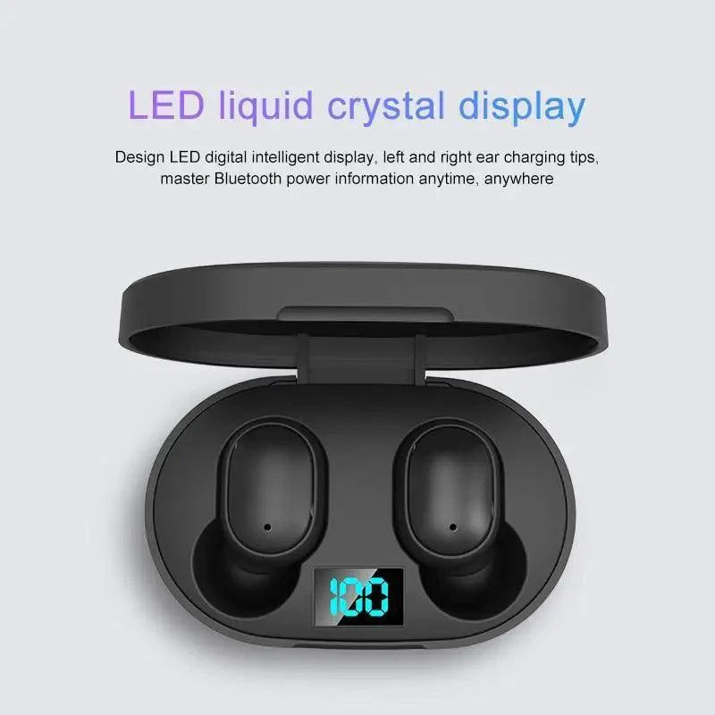 Bluetooth Earphone Wireless Ear Buds 5.0 LED Display Button Control Quality Sound Earphones in-Ear Headphones For Workouts And Running