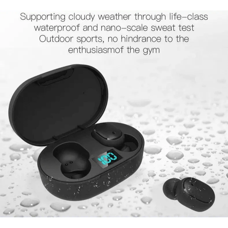 Bluetooth Earphone Wireless Ear Buds 5.0 LED Display Button Control Quality Sound Earphones in-Ear Headphones For Workouts And Running
