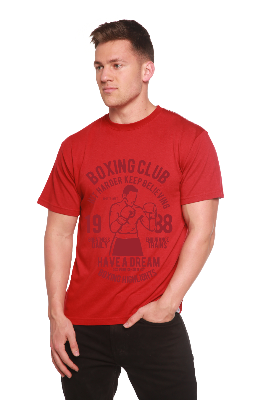 Boxing Club Men's Bamboo Viscose/Organic Cotton Short Sleeve Graphic T-Shirt