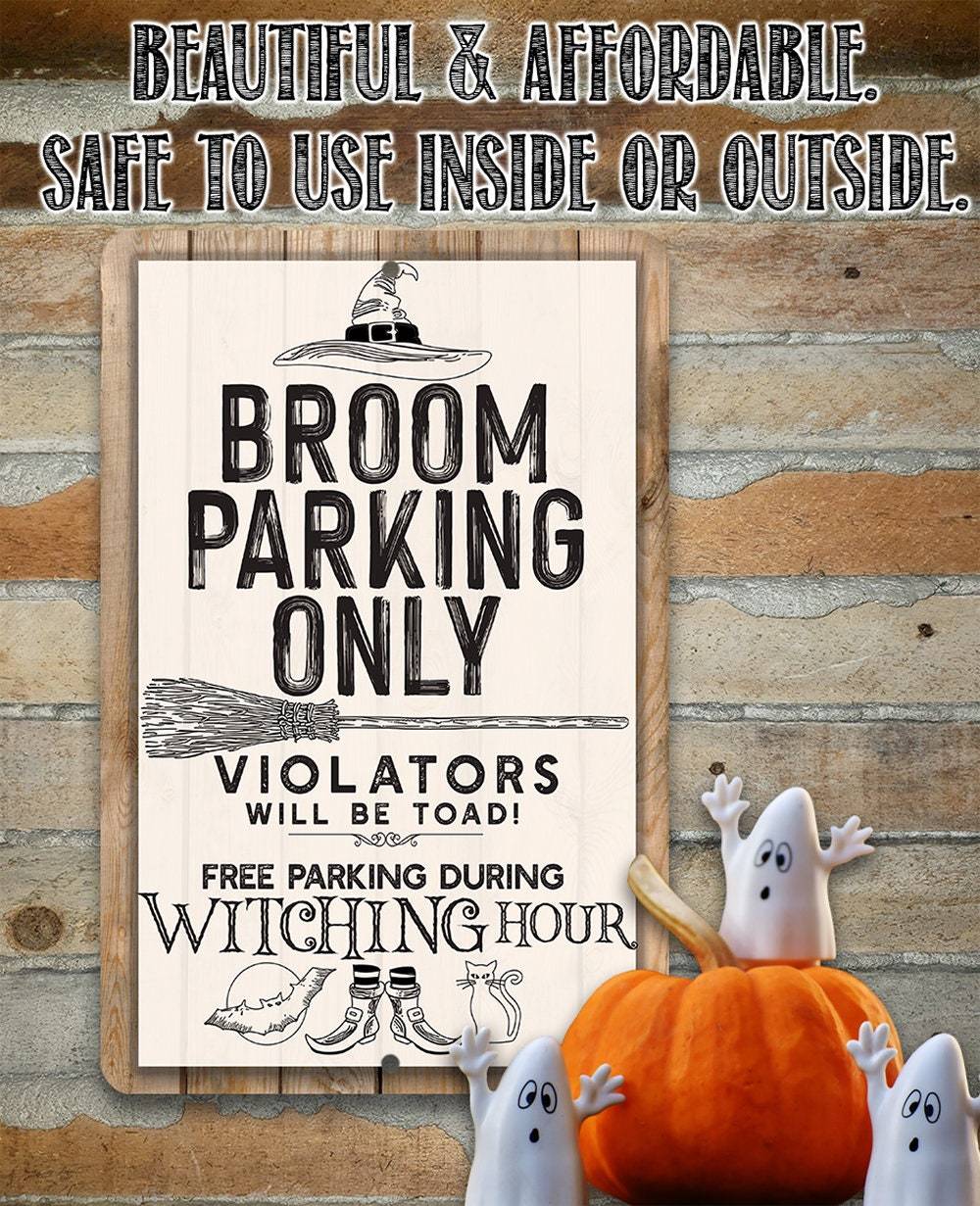Broom Parking - Metal Sign