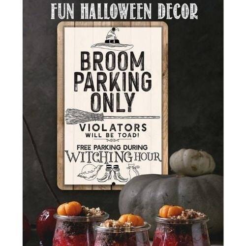 Broom Parking - Metal Sign