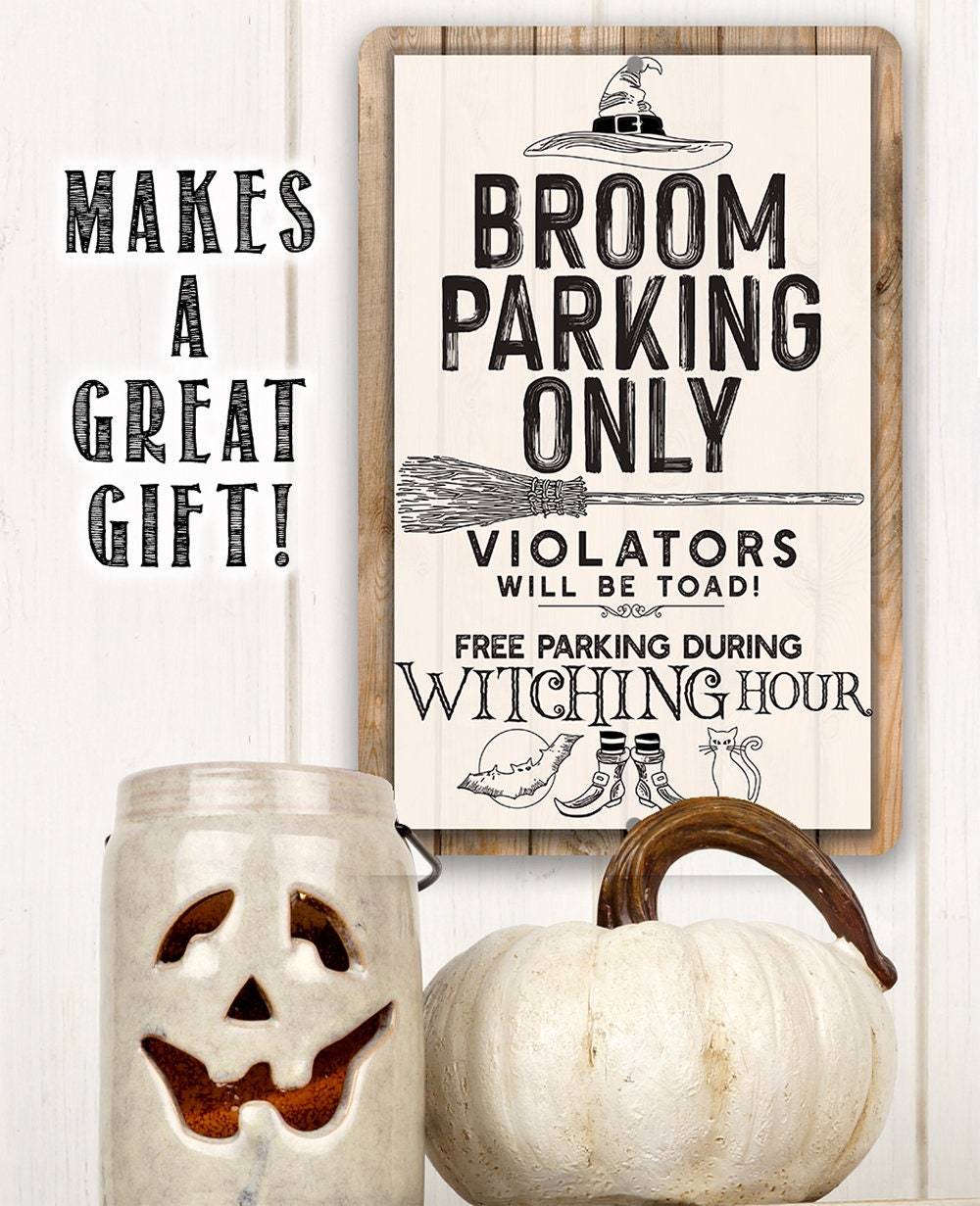 Broom Parking - Metal Sign