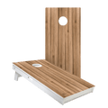 Brown Wood Teak Versatex All-Weather Cornhole Boards