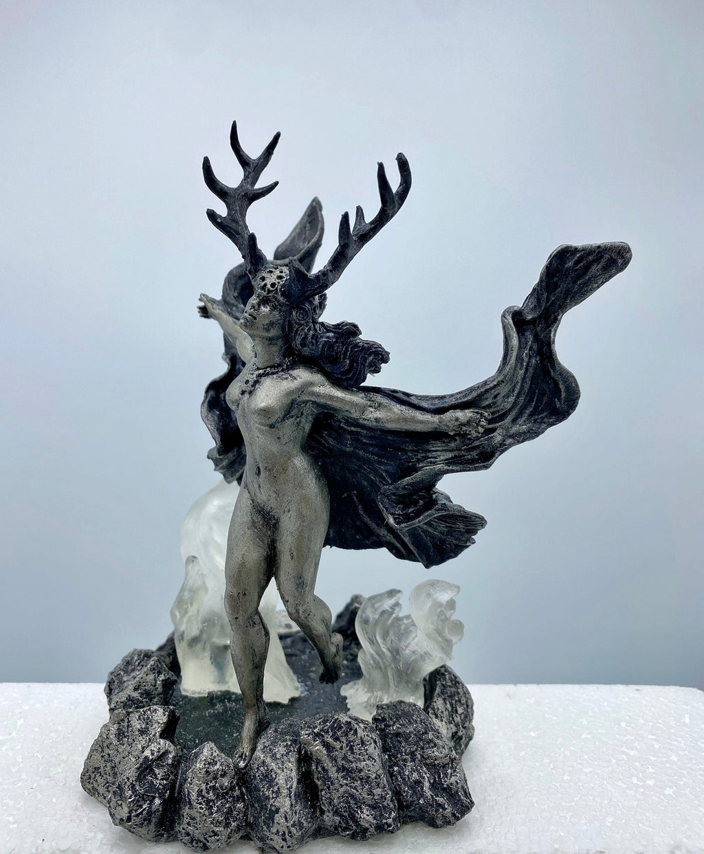 Witch’s Sabbath: Morgan Le Fay Statue, Hand Painted Resin Sculpture | Pagan Folklore Pagan Goddess Figurine | Witchy Art for Gothic Decor