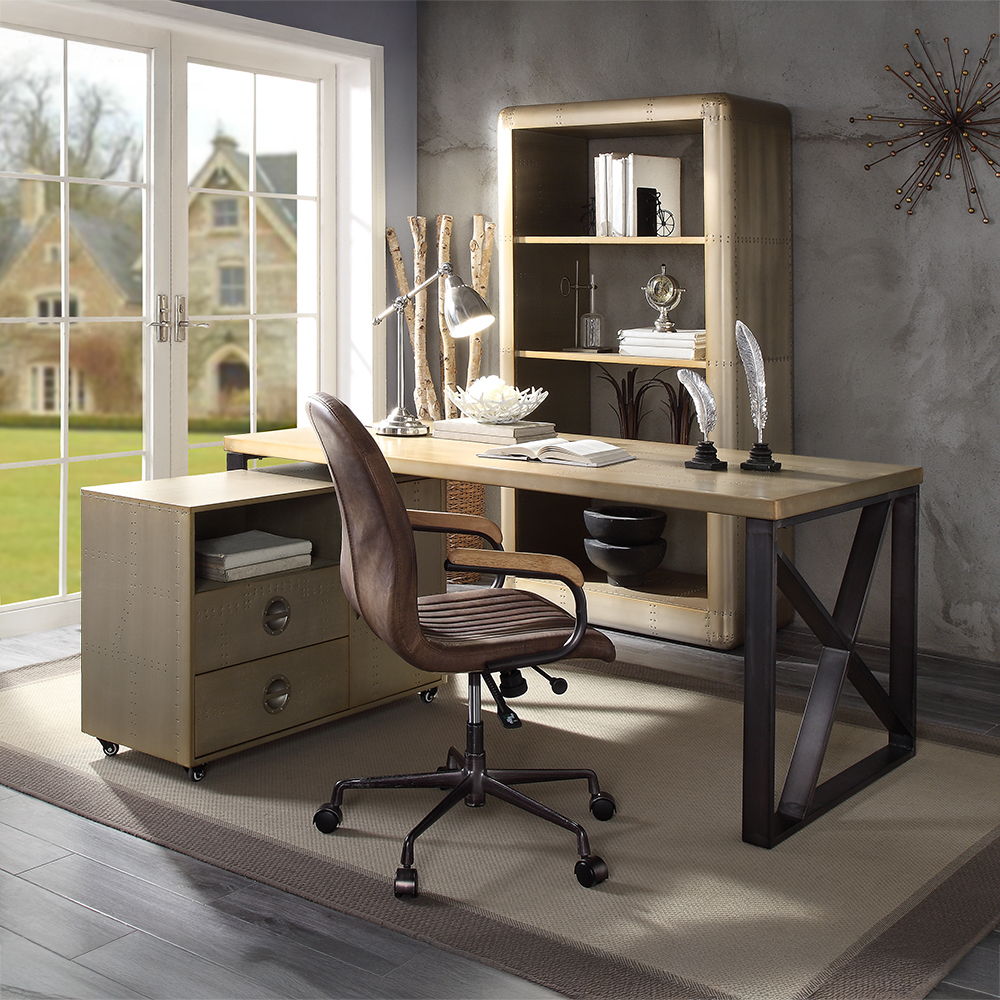 Jennavieve - Bookcase - Gold Aluminum