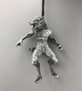 Werewolf Ornament, Grayscale, Hand Painted Resin Sculpture | Gothic Halloween Legendary Monster | Dark Folklore for Spooky Holiday Ornament