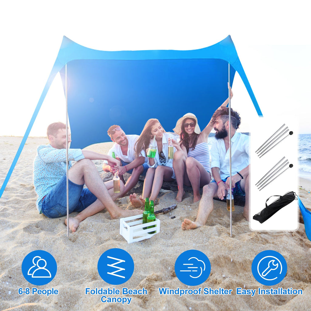 GBruno 9.8x9.8FT Foldable Beach Canopy Tent