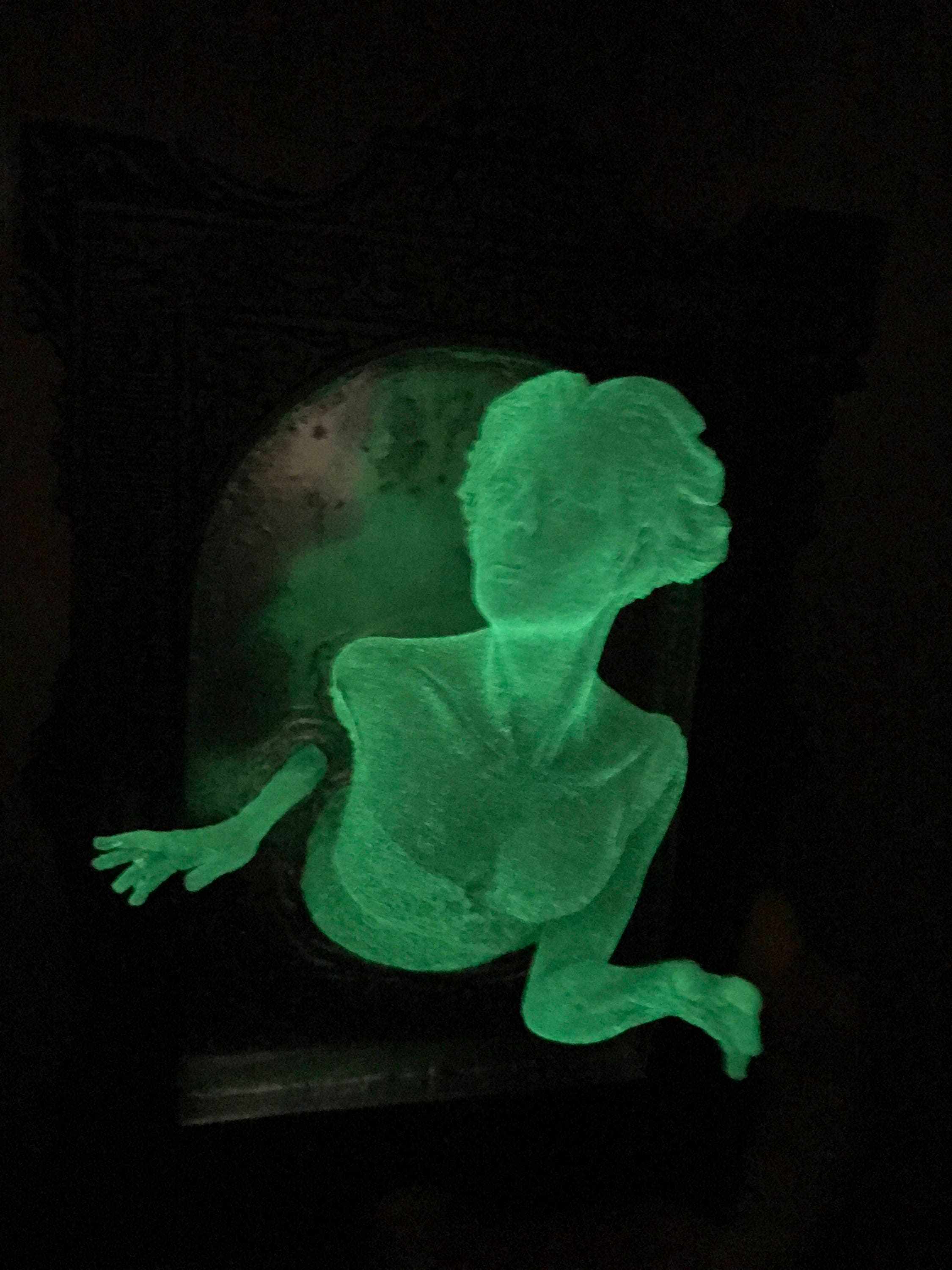 Ghost in the Mirror Wall Plaque, Glow in the Dark Resin | Victorian Gothic Haunted Wall Art |  Gift for Halloween and Spooky Home Decor