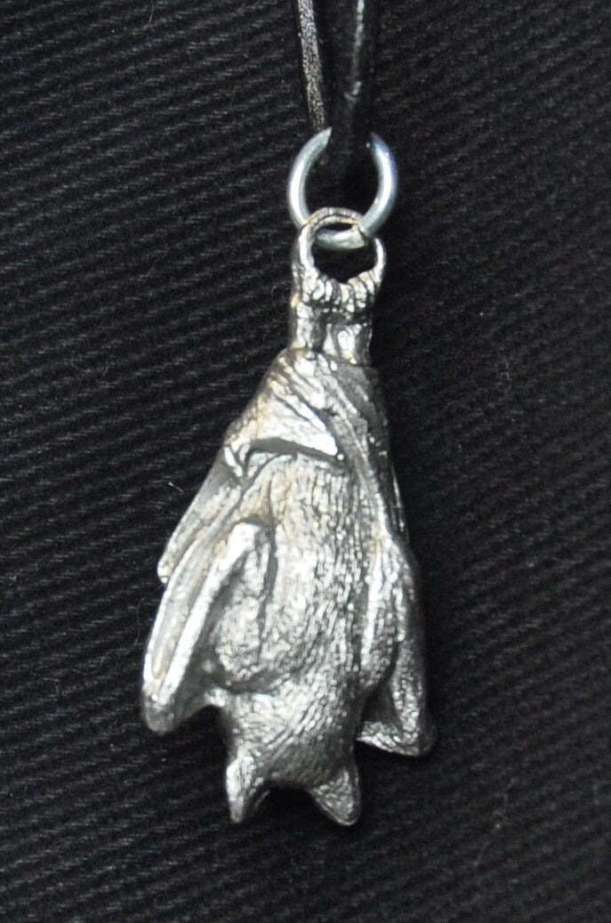 Fruit Bat Pendant | Gothic Necklace, Hanging Bat Pendant, Bats Lovers Gift | Handmade Goth Pendant, Vampire Jewelry, Animal Accessory
