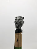 Lion Head Winestopper, Hand Sculpted Resin, Mythic Fantasy Art Barware | Gothic Lion Bottle Stopper | Fantasy Wine and Barware Gift