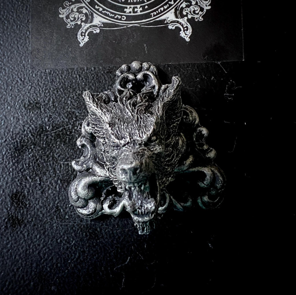 Werewolf Magnet, Hand Painted Resin Sculpture | Gothic Fantasy Decor | Werewolf Magnet for Fantasy and Gothic Decor