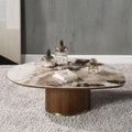 Willene - Coffee Table With Ceramic Top - Ceramic Top & Walnut