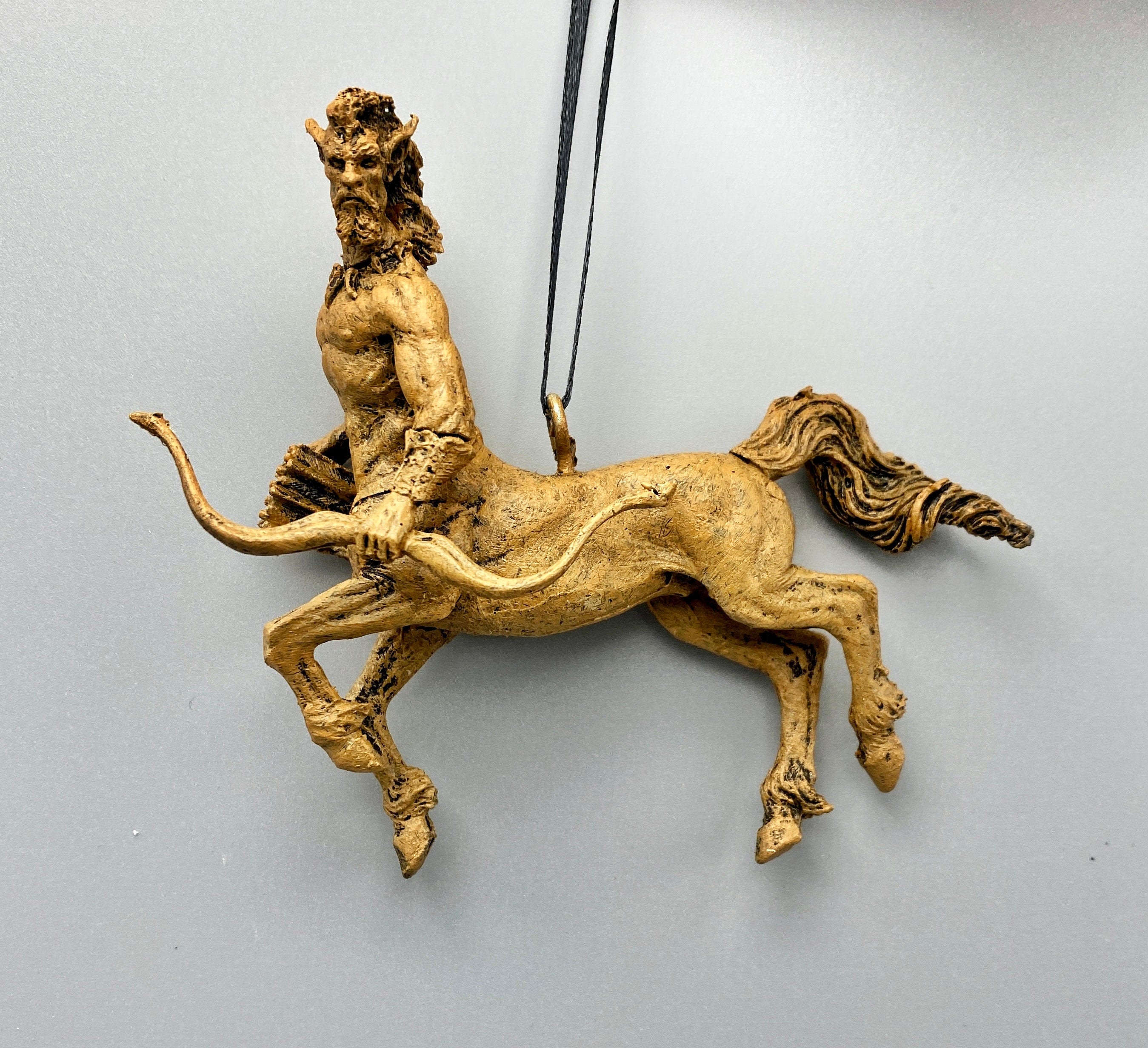 Centaur Ornament, Hand Painted Resin Sculpture | Mythical Creature Figurine | Legendary Sagittarius Centaur Ornament. Fantasy Art Decor