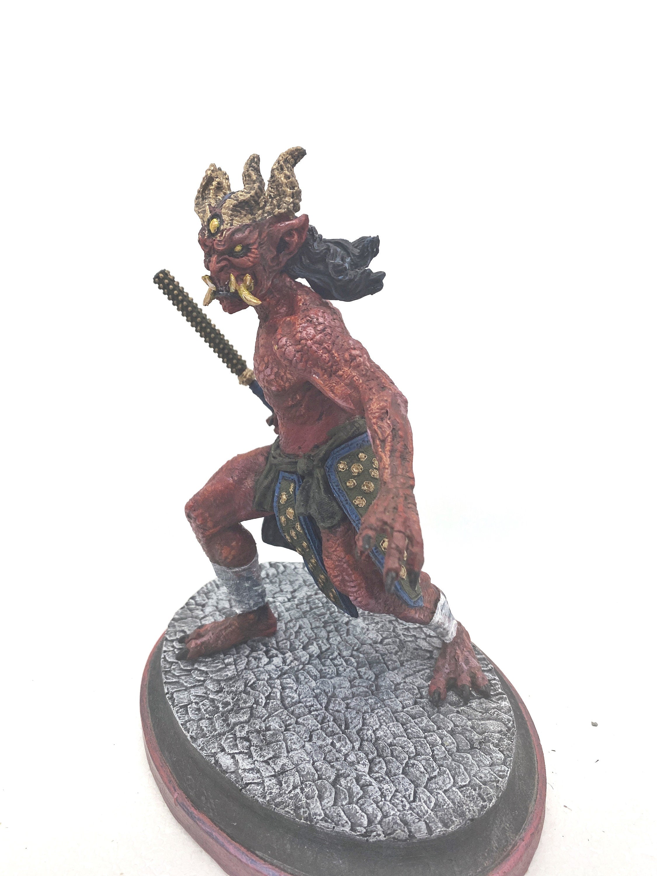 Oni Statue, Full Color, Red