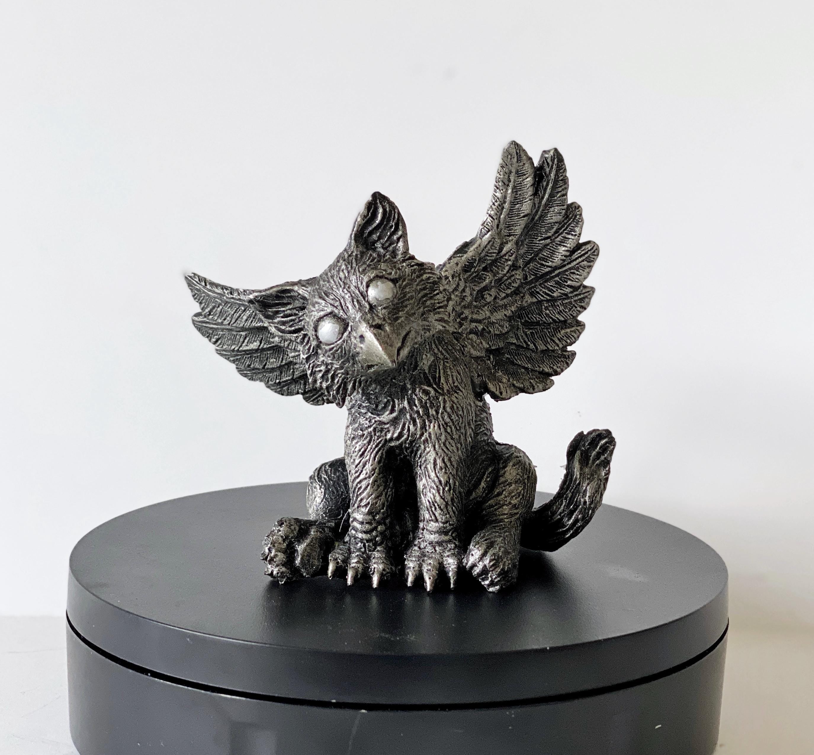 Baby Griffin Statue, Hand Painted Resin Sculpture | Mythical Creature Figurine | Unique Legendary Baby Griffin Figurine. Fantasy Art Gift