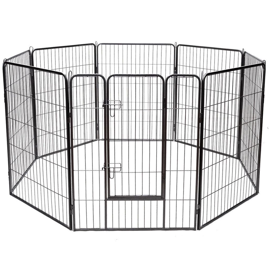 8 Metal Panel Heavy Duty Pet Playpen Dog Fence with Door-40 Inch