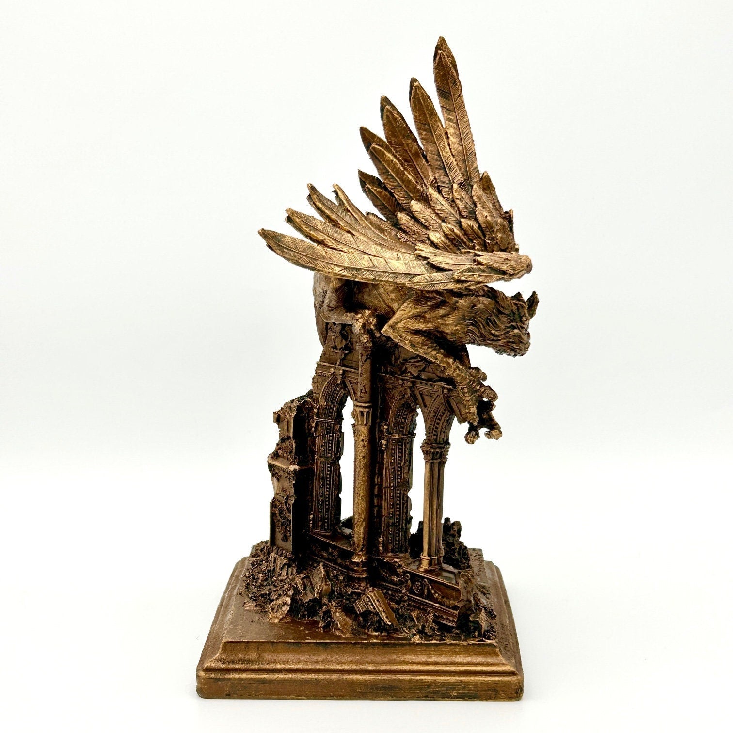 Griffin Statue, bronze finish