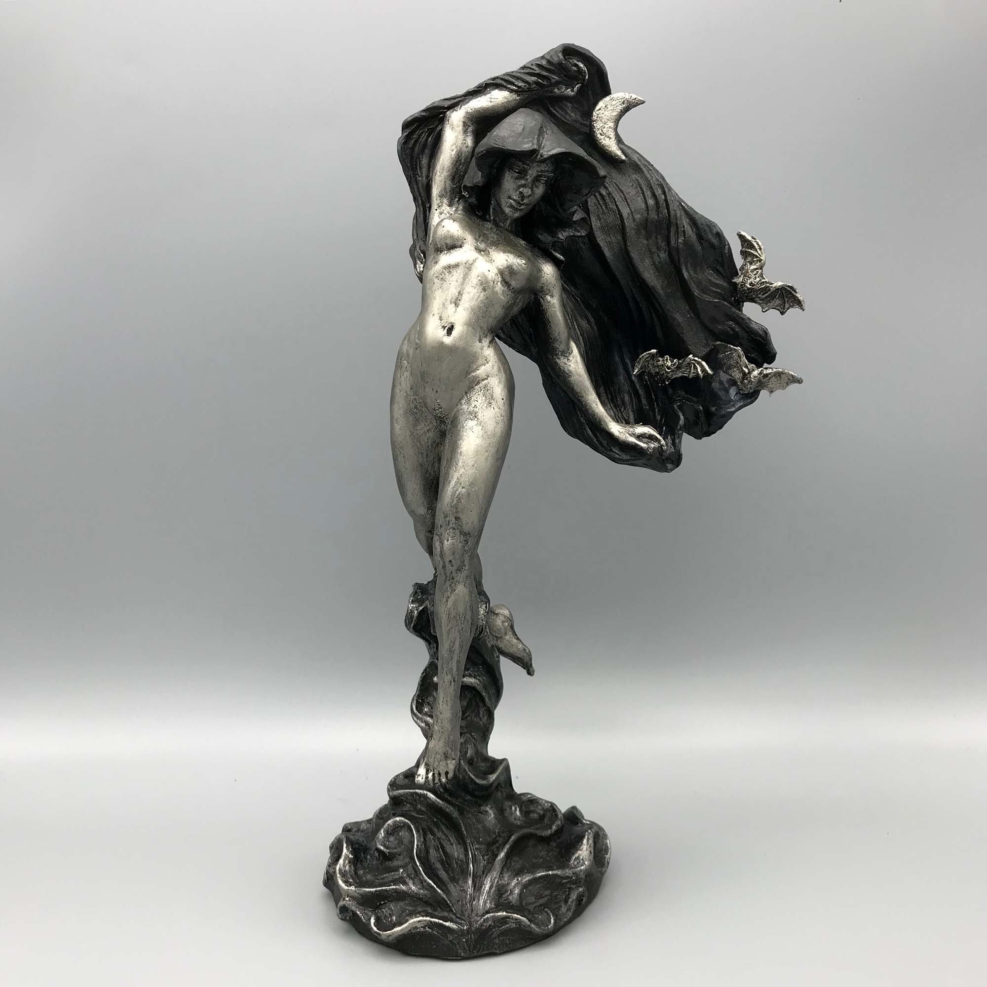 Nyx, the Goddess of the Night Statue| Mythological Deities Figurine | Myths and Legends Character| Mythic Altar Statue for Gothic Home Decor