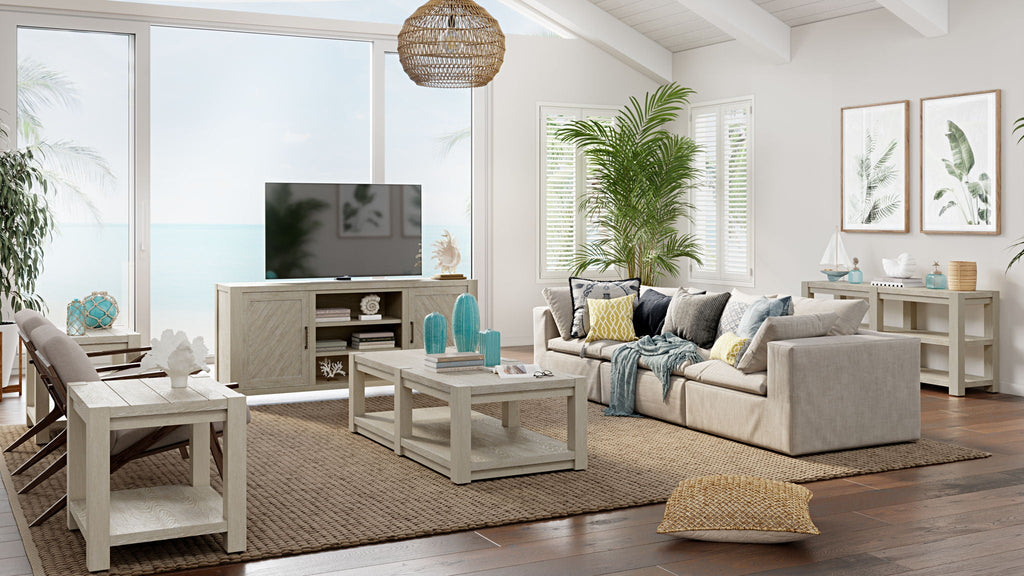 Burgess - Rectangular Sofa Table - Calico Gray